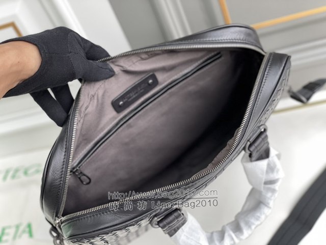 Bottega veneta高端男包 98014 寶緹嘉手工編織原廠進口胎牛皮男士手袋 BV經典款男士手提公事包  gxz1367